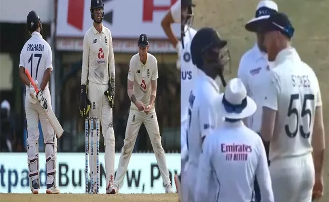 Heat Argument Bertween Rishab Pant And Ben Stokes During 2nd Test - Sakshi