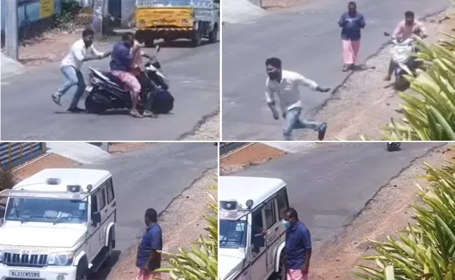 Kerala Police Troll Men Tripling On Scooter Video Viral  - Sakshi