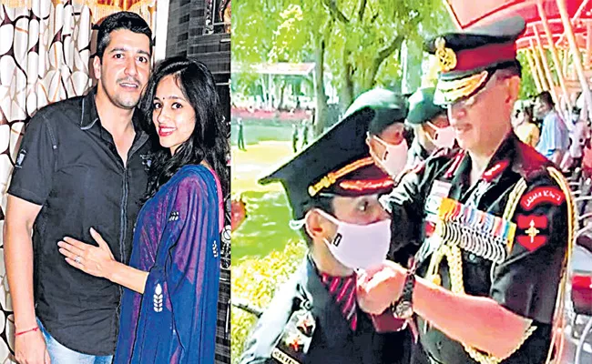 Pulwama martyr Major Dhoundiyal Wife Nitika Kaul Joins Indian Army - Sakshi