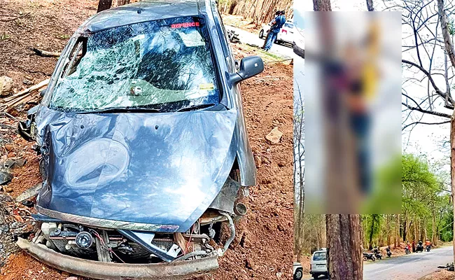 Rash Driving Leads To Accident Person Lost Life Hanging To 12m Tree - Sakshi