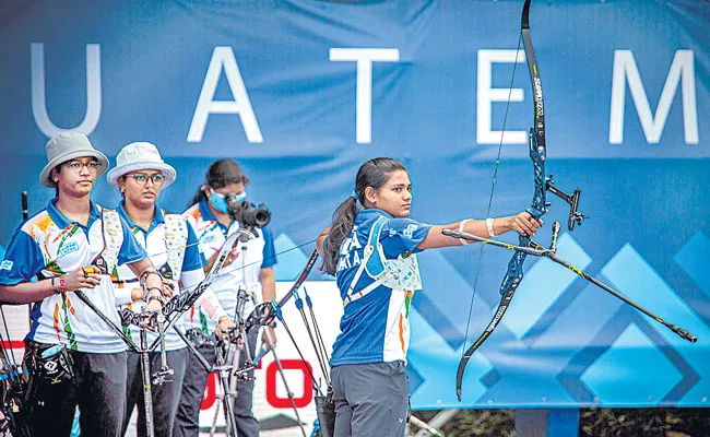 India womens recurve team enters final Archery World Cup - Sakshi