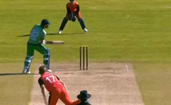 Ireland Batsman Joshua Plays Incredibal Ramp Shot But Lost Match Viral - Sakshi