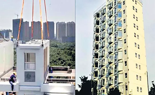 China: Developer Builds 10 Storey Building Changsha Over 28 Hours - Sakshi