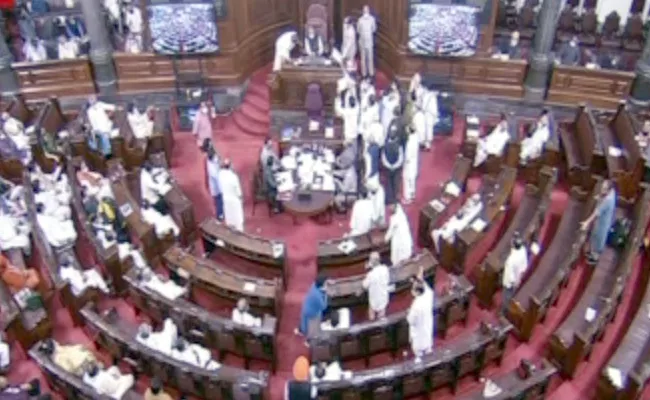 YSRCP MPs Protest In Rajya Sabha For Special Status - Sakshi