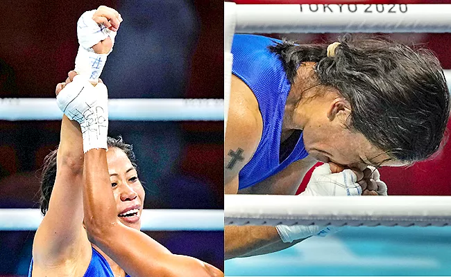 Mary Kom breaks down in tears after Tokyo Olympics exit - Sakshi