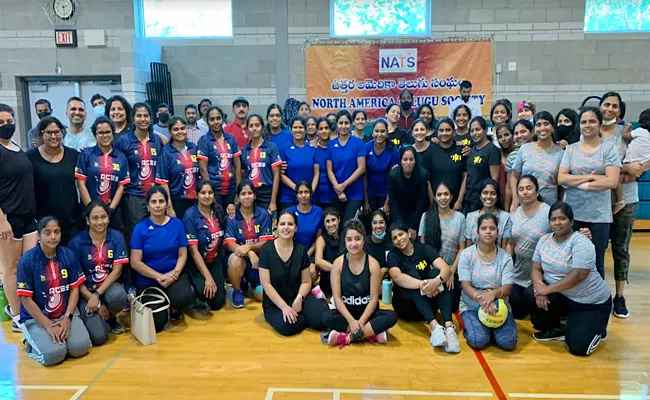 NATS Conducted Women Throw Ball Tournament - Sakshi