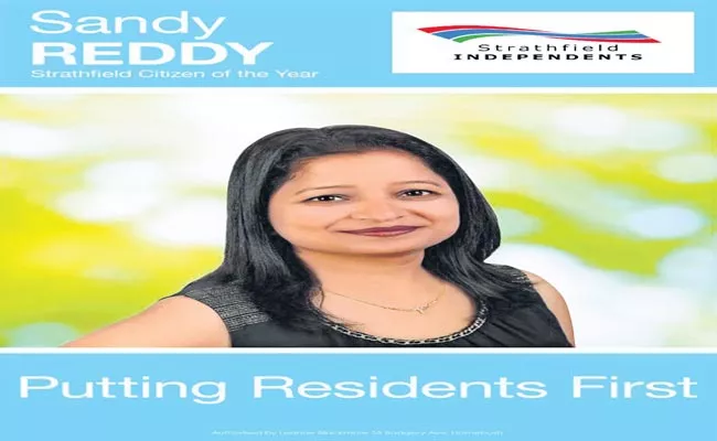 Sandhya Reddy Wins Australian Local Body Elections - Sakshi