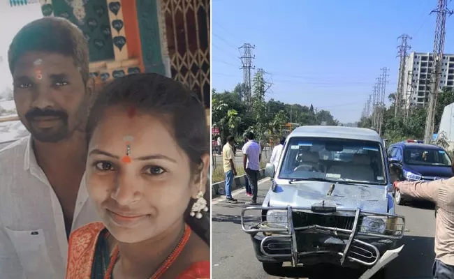 Rangareddy : Road Accident At Narsingi, Husband And Wife Died - Sakshi