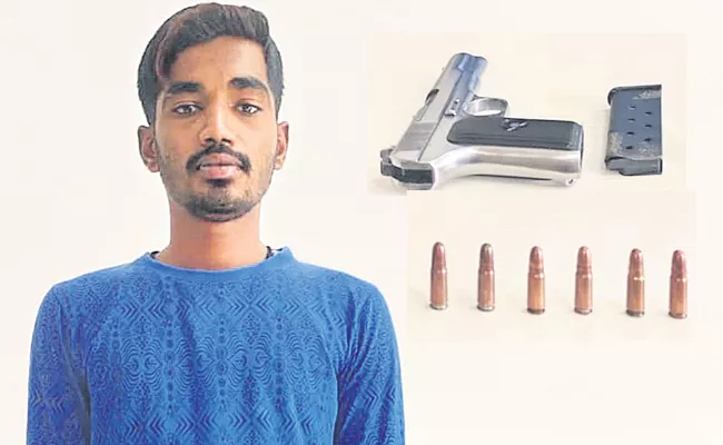 Hyderabad: Labour Arrested For Having Illegal Pistol - Sakshi