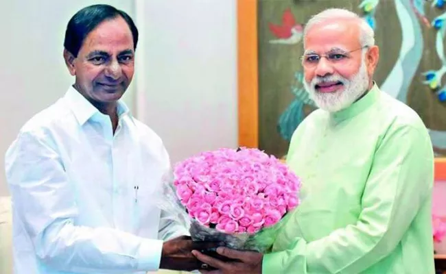 PM Narednra Modi Greets Telangana CM KCR on his Birthday - Sakshi