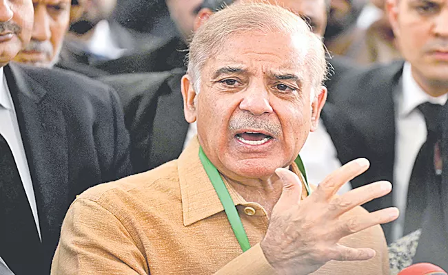 PML-Ns Shehbaz Sharif submits nomination papers for Pak PMs post - Sakshi