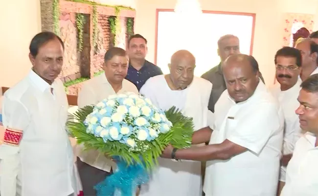 Telangana CM KCR Meets Former Prime Minister Deve Gowda - Sakshi