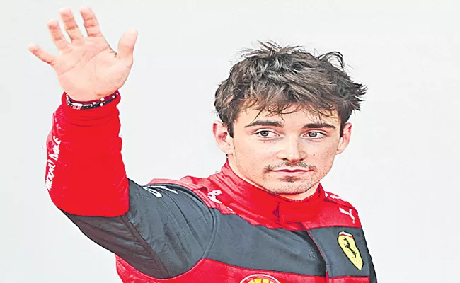 Charles Leclerc takes pole at Azerbaijan Grand Prix - Sakshi