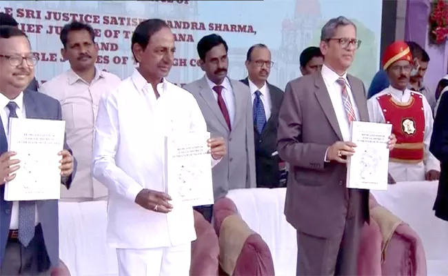 32 Judicial District Courts Inaugurated By CJI NV Ramana And CM KCR - Sakshi
