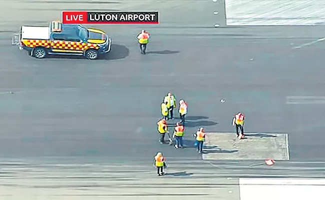 Luton Airport runway damaged in heatwave - Sakshi