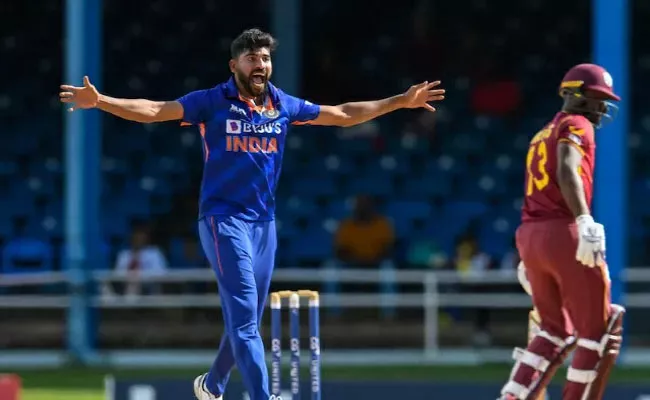 Mohammed Siraj Dismisses Two West Indies Batters In Three Balls During Third ODI - Sakshi