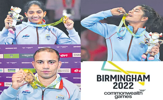 Commonwealth Games 2022: Boxers Nikhat Zareen, Amit Panghal and Nitu Ghanghas strike gold - Sakshi