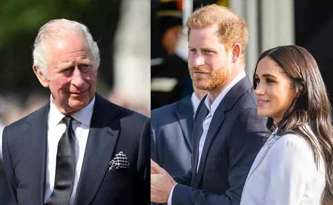 King Charles Told Harry Meghan Wont Welcome To See Dying Queen - Sakshi
