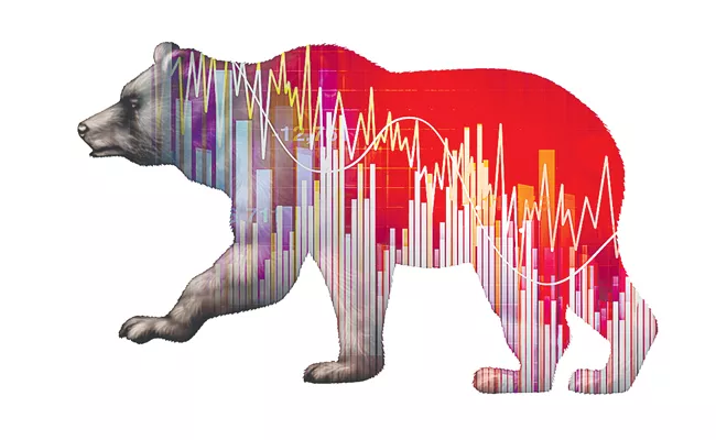 Sensex tumbles 1100 pts, Nifty down 350 pts all indices end in red - Sakshi