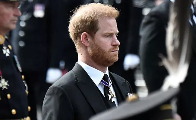 Prince Harry Accused Not Singing National Anthem Elizabeth 2 Funeral - Sakshi