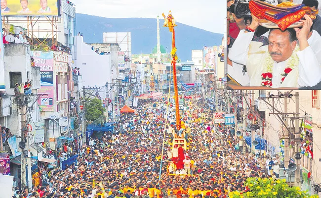 Pydithalli Ammavaru Sirimanotsavam Celebrated As Grand Level - Sakshi