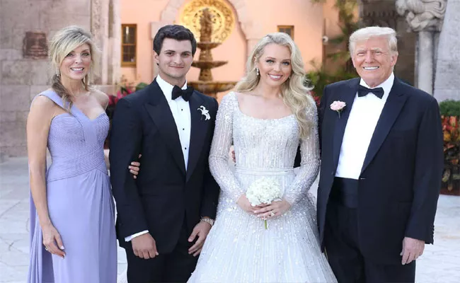 Donald Trump Daughter Tiffany Trump Weds Michael Boulos Viral Pics - Sakshi
