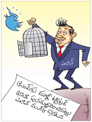 Sakshi Cartoon 22-11-2022 Donald Trump Twitter Account Recovery