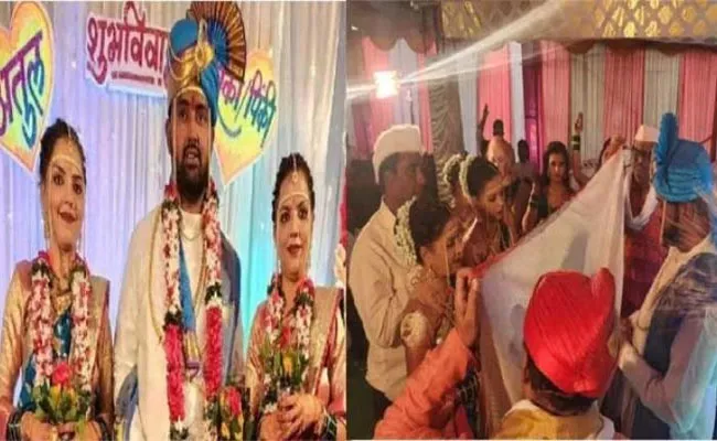 After Viral Photo Of Twins Marrying Same Man In Maharashtra Case Filed - Sakshi