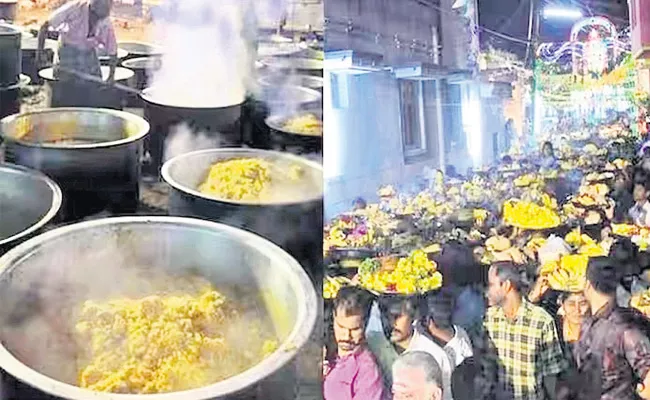 Madurai: Muniyandi Temple Biryani Served As Prasad During Annual Festival - Sakshi