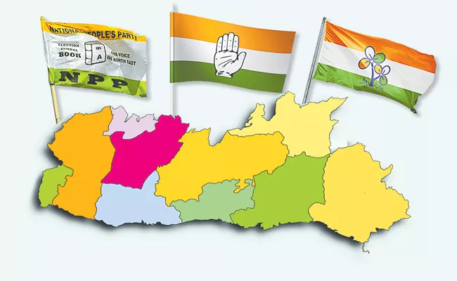 Meghalaya elections 2023: NPP, Trinamool Congress, Congress trainglur war in Meghalaya - Sakshi