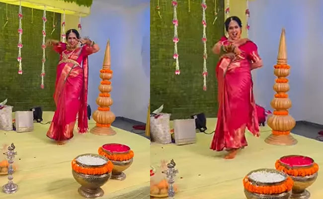 Anchor Lasya Baby Shower Event: Lasya Dance Video Goes Viral - Sakshi