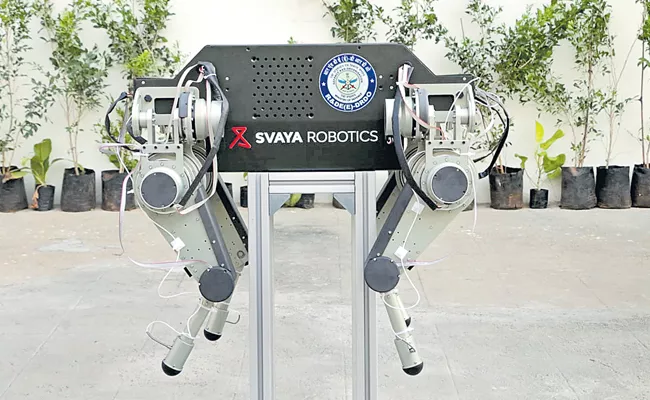 Four-legged robot and exoskeleton models are ready for the first time in the country - Sakshi