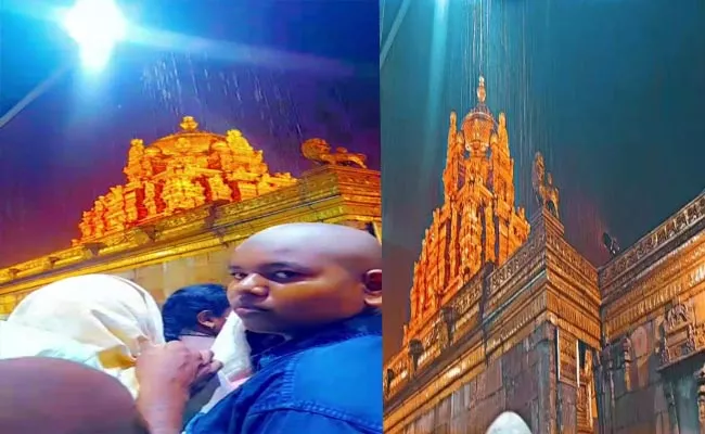 Devotee Video Recording In Tirumala Temple Ananda Nilayam - Sakshi