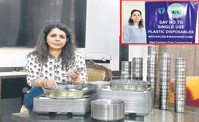 Steel Crockery bank can beat plastic pollution - Sakshi