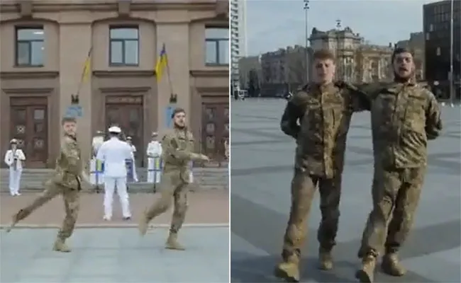 Ukraine Soldiers Dance To Naatu Naatu Video Goes Viral - Sakshi