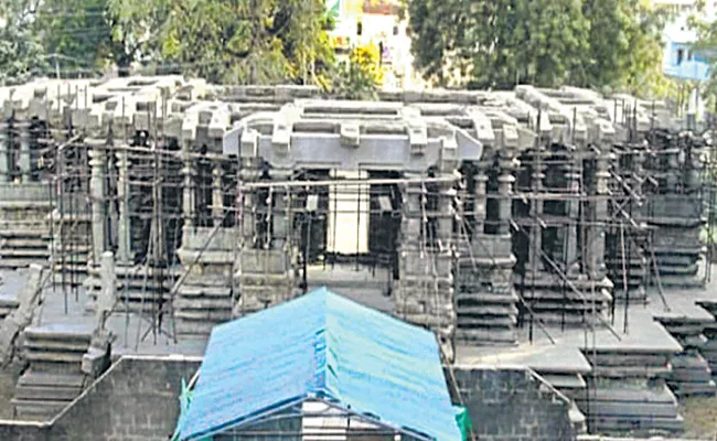 The wedding hall of thousand pillared temple is ready in September - Sakshi