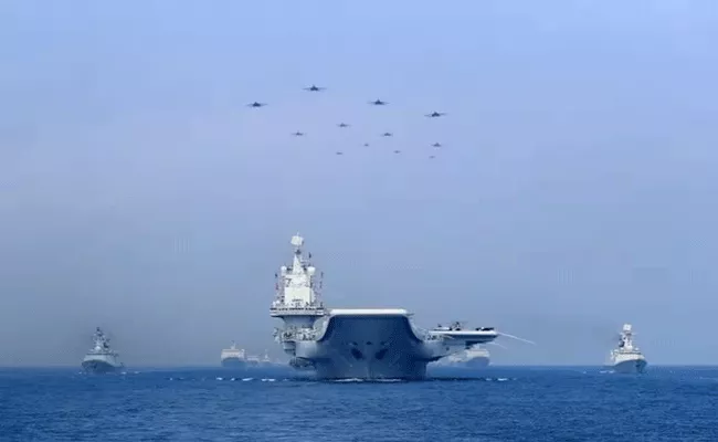 China sends warplanes, Navy ships towards Taiwan - Sakshi
