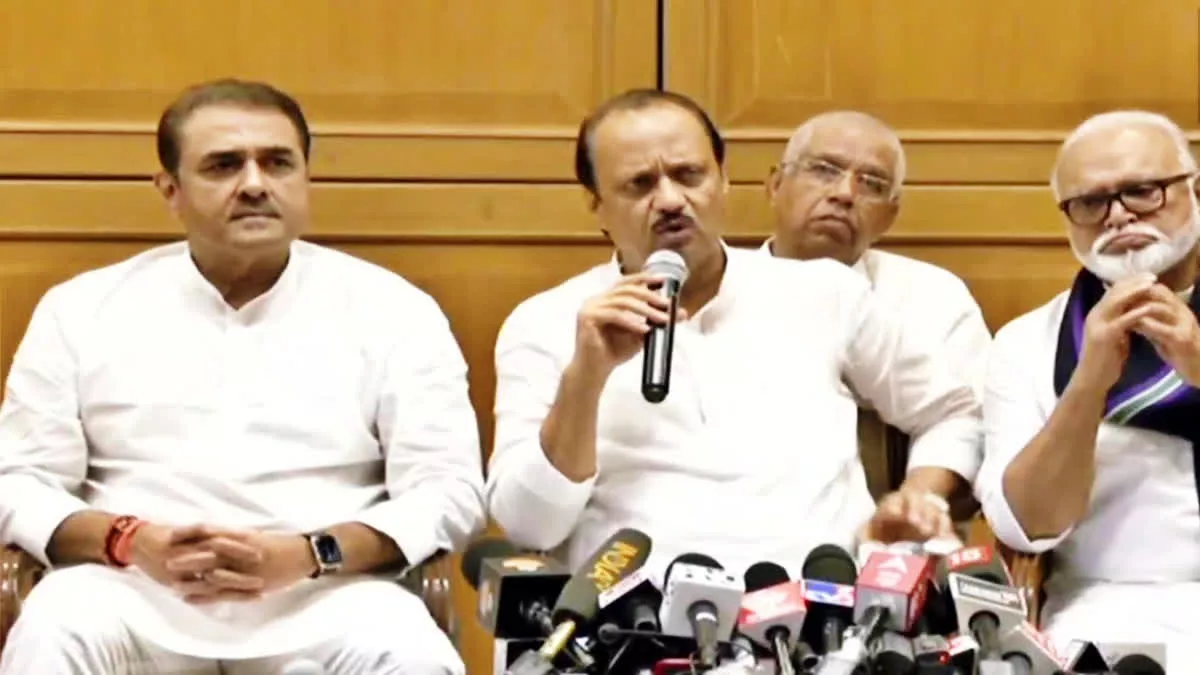 Entire NCP With Maharashtra Government Says Ajit Pawar Claims  - Sakshi