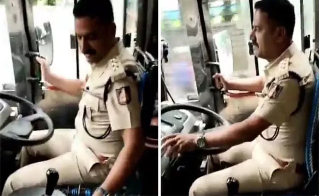 Bengaluru Acp Drives Bus When Driver Falls Ill - Sakshi