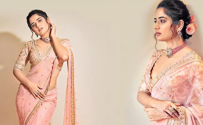 Kannada Actress Ashika Ranganath Wearing Saree And Jewelery Price - Sakshi