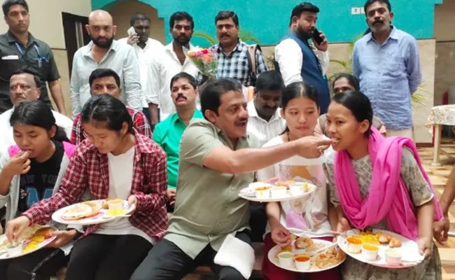 Karnataka minister Zameer fund education Manipur girl students - Sakshi