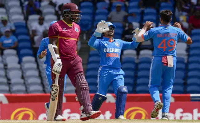 India Beat West Indies By 200 Runs In 3rd ODI - Sakshi