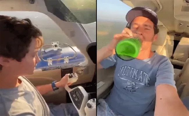 man drinking beer 11 year old son flies plane crash - Sakshi