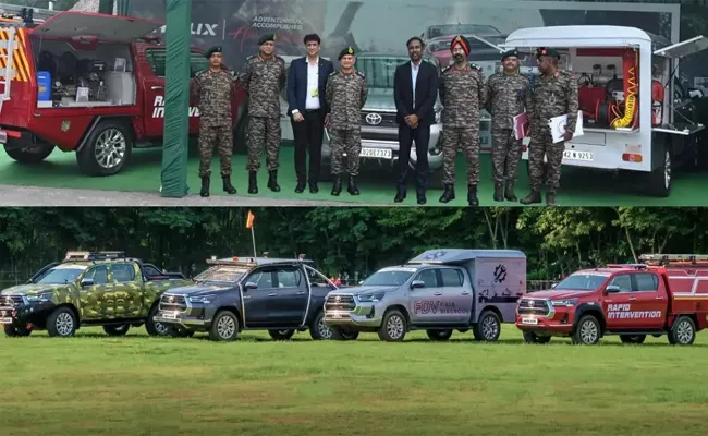Toyota Two Hilux Special Trucks For Indian Army - Sakshi