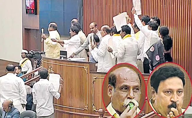  TDP took the same stance on 2nd day in Legislative Assembly - Sakshi