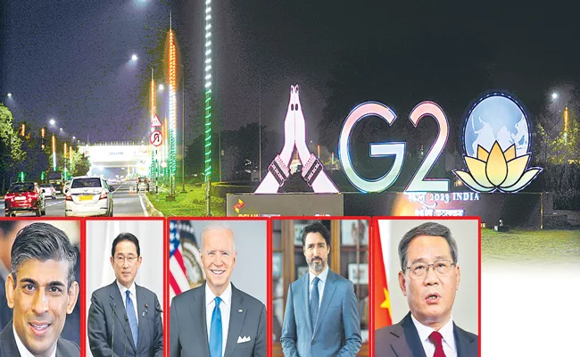 G20 Summit: joe Biden, Rishi Sunak and other leaders arrive in Delhi On 8 Septmber 2023 - Sakshi