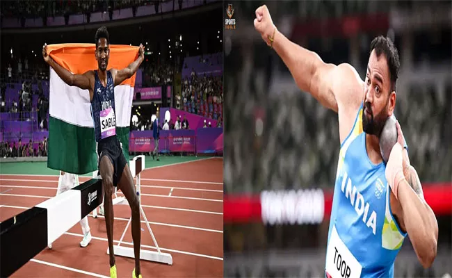 Asian Games 2023: Tajinderpal Singh Wins Shot Put Gold, Avinash Sable Wins Gold In Mens 3000m Steeplechase - Sakshi