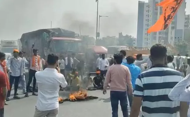 Maratha Quota Stir Intensifies Trains Halted - Sakshi