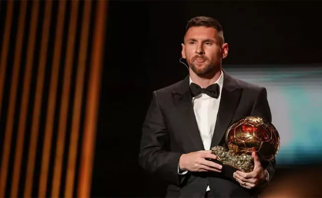 Lionel Messi Wins BallonDor For The Record Breaking 8th Time - Sakshi