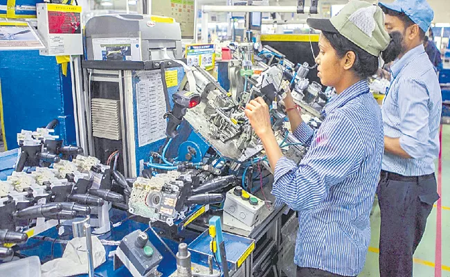India manufacturing PMI slows in September S and P Global - Sakshi